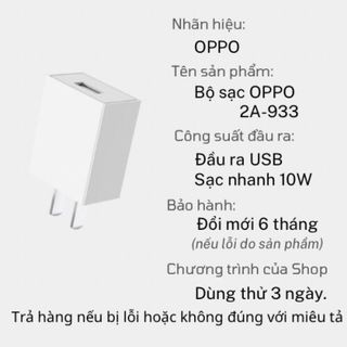 Bộ sạc nhanh OPPO 10W 2a-5v