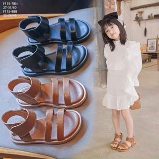 Sandal bé gái chất da 2 quai ngang đẹp F115
