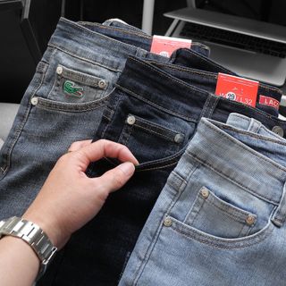 Quần jeans dài nam, jeans dài nam basic, chất jean dày dặn xịn sò fom slim fit, jean đã qua xử lý wash mền mịn vs cầm màu thun co giản tốt size từ 53kg - 90kg