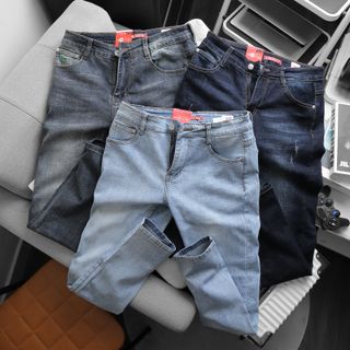 Quần jeans dài nam, jeans dài nam basic, chất jean dày dặn xịn sò fom slim fit, jean đã qua xử lý wash mền mịn vs cầm màu thun co giản tốt size từ 53kg - 90kg giá sỉ