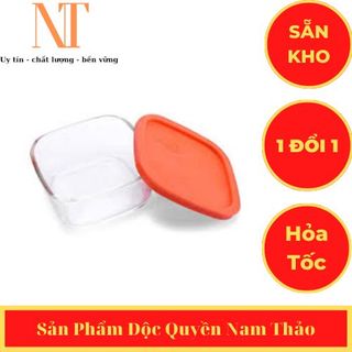 Thố Thùy Tinh Lock and Lock 410ml Có Nắp silicon