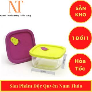 Thố Thùy Tinh Lock and Lock 410ml Có Nắp silicon
