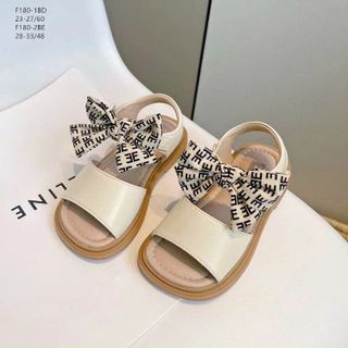 Sandal trẻ em quai ngang đính nơ cổ chân xinh xắn F180
