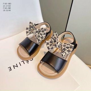 Sandal trẻ em quai ngang đính nơ cổ chân xinh xắn F180