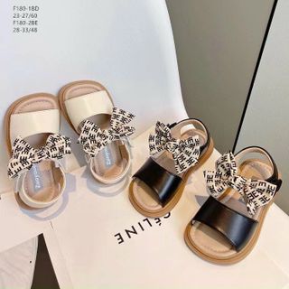 Sandal trẻ em quai ngang đính nơ cổ chân xinh xắn F180 giá sỉ