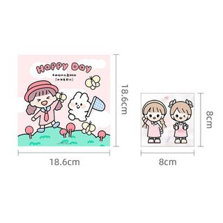Quà tặng - Hộp 100 tấm sticker bóc dán mẫu Happy Day hàng đẹp. Kho Sỉ House Ware NP