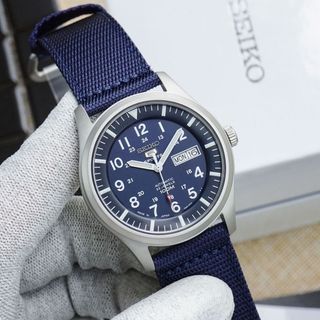 Đồng Hồ Nam Seiko 5 Cơ Cót Dây Vải Dù