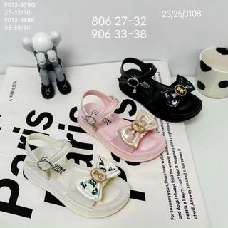 Sandal trẻ em đế bánh mỳ đính nơ xinh xắn F013