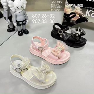 Sandal trẻ em đế bánh mỳ đính nơ xinh xắn F013