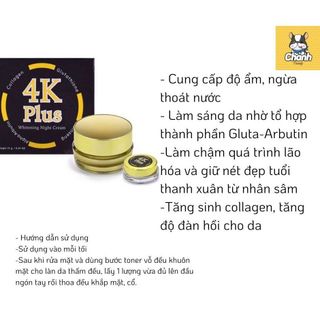 Kem 4K Plus 5x Thái Lan Dưỡng Trắng Da Ban Đêm chính hãng
