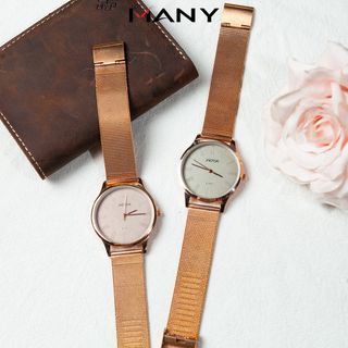 Đồng hồ nam dây lưới kim loại Jaefor - Đồng hồ đeo tay nam dây thép lưới mỏng cao cấp không gỉ