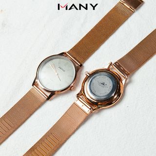 Đồng hồ nam dây lưới kim loại Jaefor - Đồng hồ đeo tay nam dây thép lưới mỏng cao cấp không gỉ