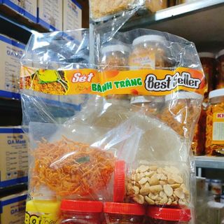 Sét Bánh Tráng Tròn Best Seller ( khô gà, bơ, tôm khô, sốt, hành phi, đậu phộng ) giá sỉ