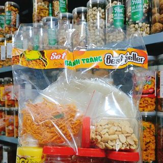 Sét Bánh Tráng Tròn Best Seller ( khô gà, bơ, tôm khô, sốt, hành phi, đậu phộng )