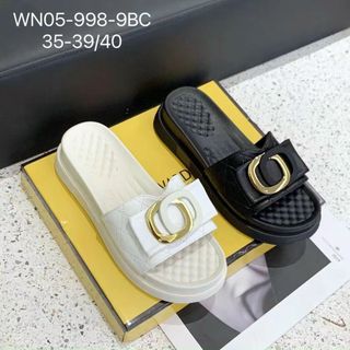 Dép nữ đế bánh mỳ da mền phối vòng kim loại đẹp WN05