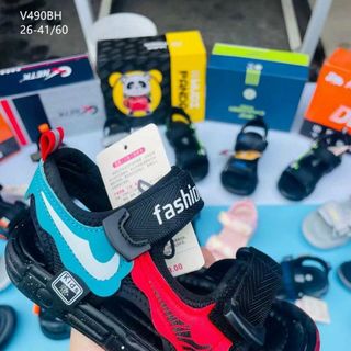 Sandal trẻ em quai ngang da mềm êm chân V490