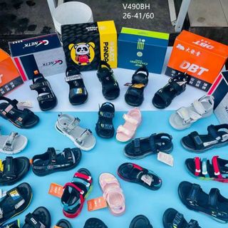 Sandal trẻ em quai ngang da mềm êm chân V490