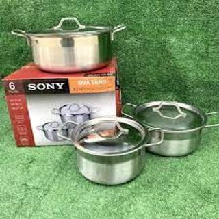 Bộ 3 Nồi inox Sony