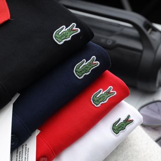 Áo thun có cổ nam, áo polo nam cao cấp, chất cá sấu chính phẩm co giản 4 chiều dày dặn mịn mát, logo thêu, nút khắc chữ - size từ 55kg - 87kg