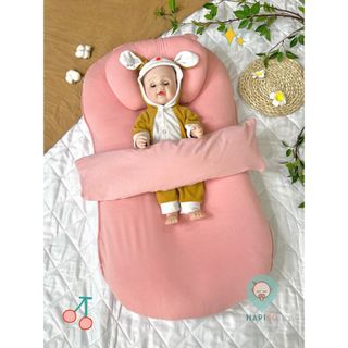 Combo Đệm Ôm Sơ Sinh Thun Lụa Hapiso