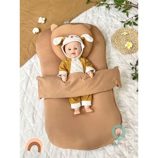 Combo Đệm Ôm Sơ Sinh Thun Lụa Hapiso
