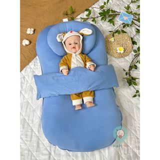Combo Đệm Ôm Sơ Sinh Thun Lụa Hapiso