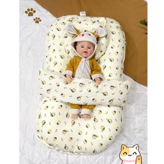 Combo Đệm Ôm Sơ Sinh Muslin Hapiso