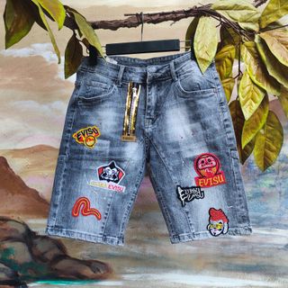 Quần Evisu thêu logo cháy phố