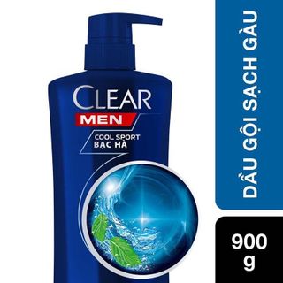 Dầu Gội Clear Men Mát Lạnh Bạc Hà 900G