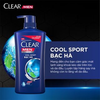 Dầu Gội Clear Men Mát Lạnh Bạc Hà 900G