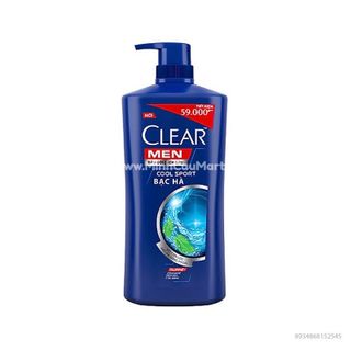 Dầu Gội Clear Men Mát Lạnh Bạc Hà 900G