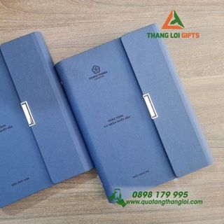 Sổ Tay Da Bìa Còng 3 Ngăn Cao Cấp- In Khắc logo làm Qùa Tặng