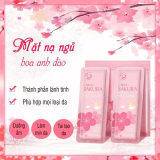 Túi gồm 15 gói Mặt nạ dưỡng da LAIKOU tinh chất hoa anh đào giúp sáng da tái tạo phục hồi da, mặt nạ chống lão hóa dưỡng ẩm