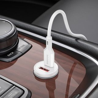 Cóc Sạc Nhanh Xe Hơi BZ18A Borofone - 1 Cổng Type C 1 Cổng USB PD 20W + QC 3.0
