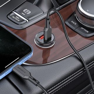 Cóc Sạc Nhanh Xe Hơi BZ18A Borofone - 1 Cổng Type C 1 Cổng USB PD 20W + QC 3.0
