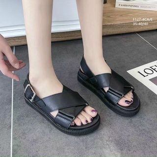 Sandal nữ quai chéo da mềm đẹp F127