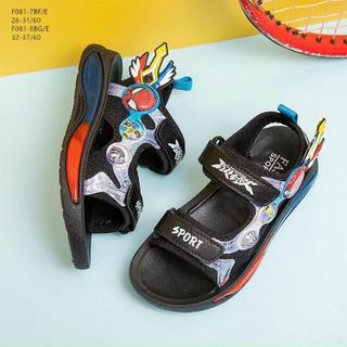 Sandal trẻ em đế cao su mềm họa tiết siêu nhân F081