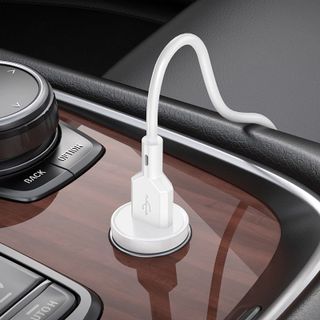 Cóc Sạc Nhanh Xe Hơi BZ18 Borofone - 1 Cổng Type C 1 Cổng USB 18W + QC 3.0