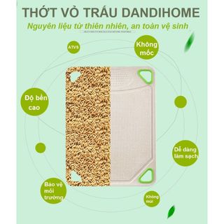 Thớt 2 mặt RiceHusk DandiHome vỏ trấu xay và nhựa PP - chất liệu thân thiện với môi trường