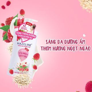 SỮA TẮM DƯỠNG SÁNG DA HAZELINE YẾN MẠCH - DÂU TẰM 1kg