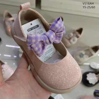 Giày búp bê trẻ em chất da mềm phối nơ xinh xắn