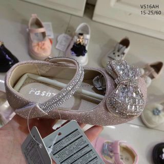 Giày búp bê trẻ em chất da mềm phối nơ xinh xắn