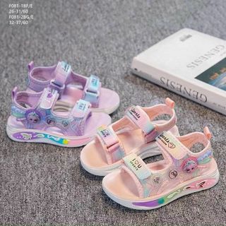 Sandal trẻ em đế cao su mềm họa tiết công chúa F081 giá sỉ