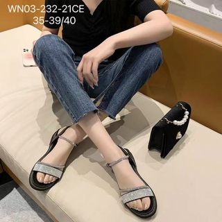 Sandal nữ Ngang đính đá lấp lánh WN03