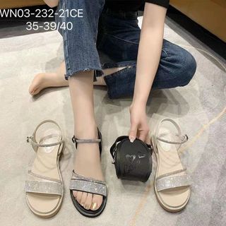 Sandal nữ Ngang đính đá lấp lánh WN03