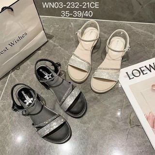 Sandal nữ dây chéo đính đá lấp lánh WN03 giá sỉ