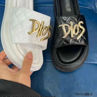 Dép nữ quai ngang đế bành mỳ phối kim loại đẹp F015