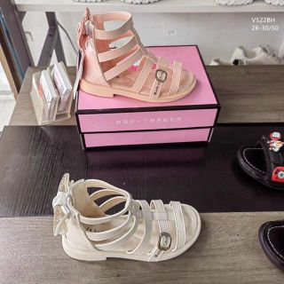 Giày Sandal chiến binh bé gái cao cổ đính nơ gót chân V522 giá sỉ