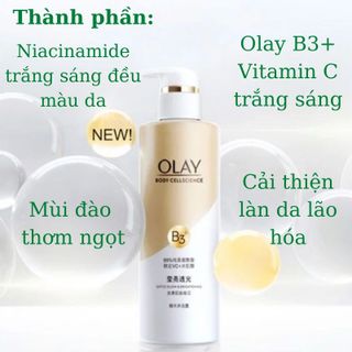 Sữa Tắm OLAY B3+ Vitamin C Siêu Dưỡng Trắng Da, Cấp Ẩm Và Đàn Hồi Cho Da 500ml
