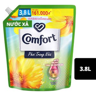 Nước xả Comfort phơi trong nhà hương nắng mới 3.8L